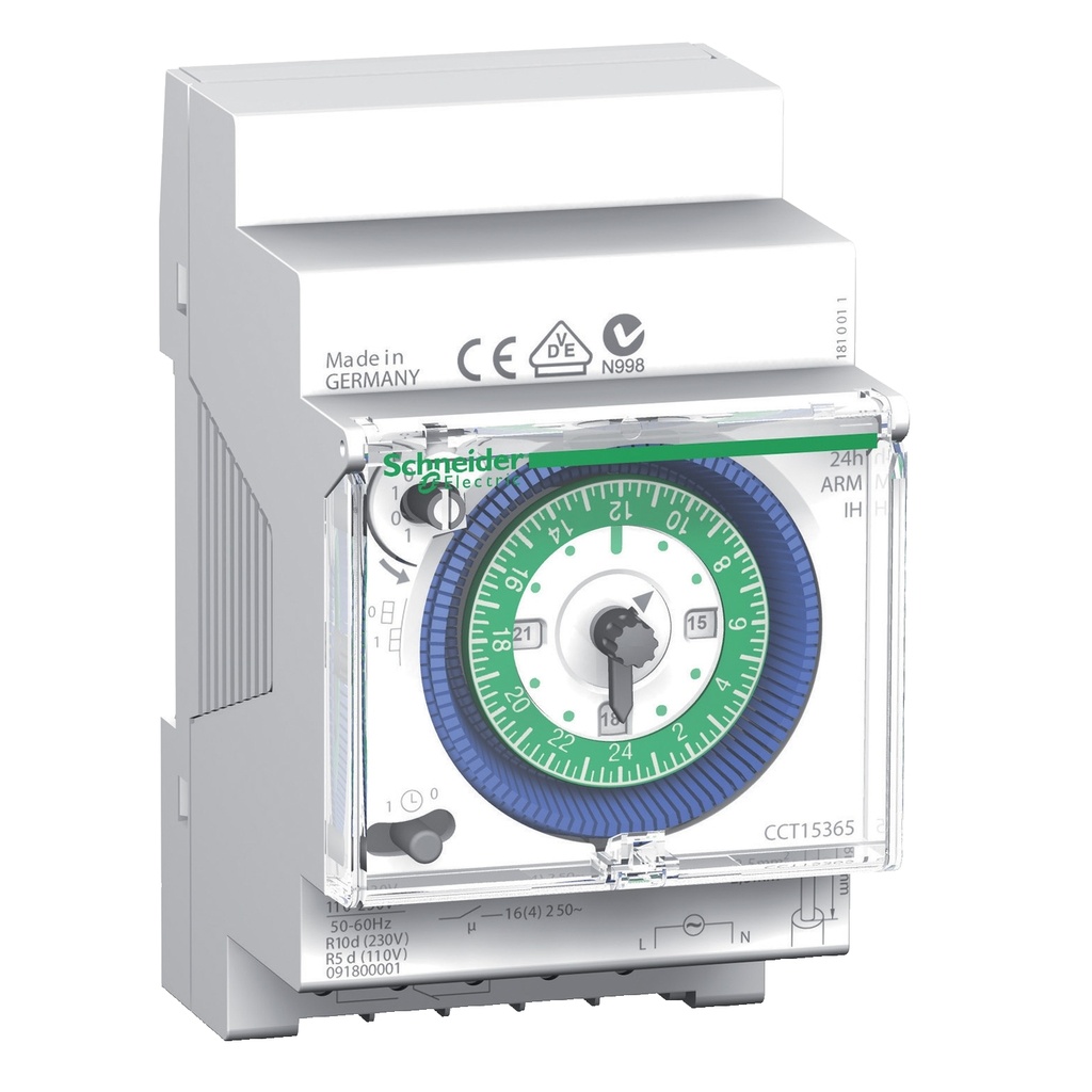[SCHNEIDER] Interrupteur horaire électromécanique analogique programmable manuel journalier 16A - 24H 230V