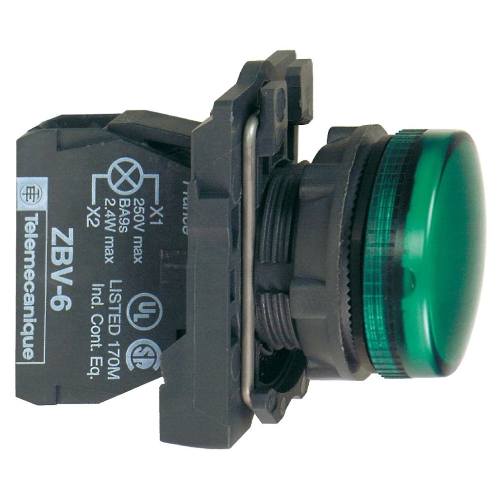 [SCHNEIDER] Voyant lumineux DEL Ø22mm vert 24V à vis intégré