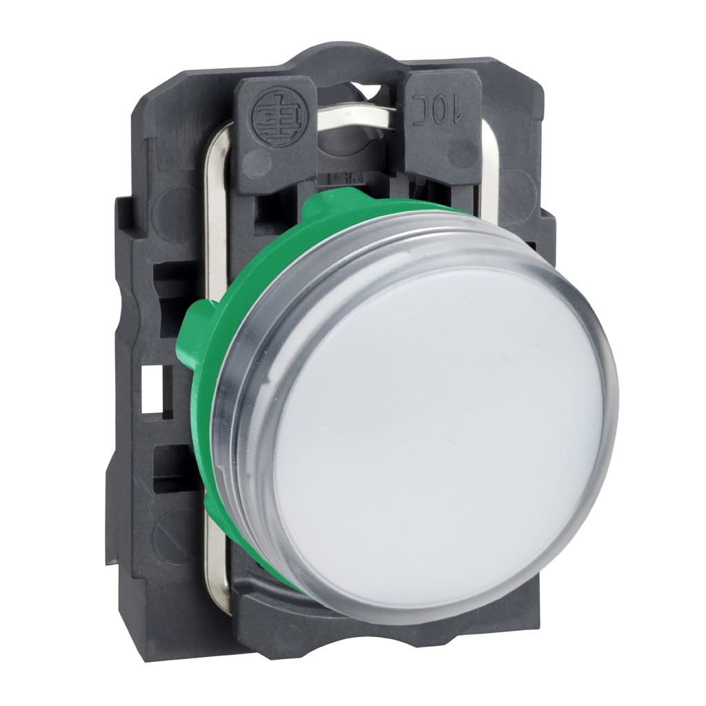 Voyant lumineux DEL Ø22 blanc 230V vis étrier