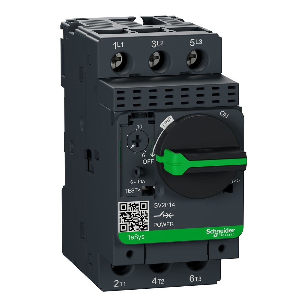 Disjoncteur moteur 6-10A 3P3D 380V avec déclencheur magnétothermique a poignée rotative