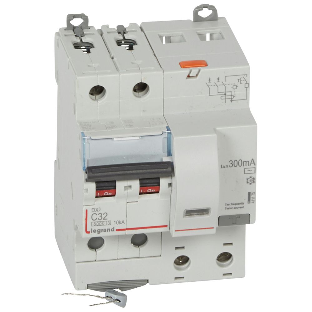 [LEGRAND] Disjoncteur différentiel 2P 32A Vigi 300mA Courbe C Type AC [DX³6000]