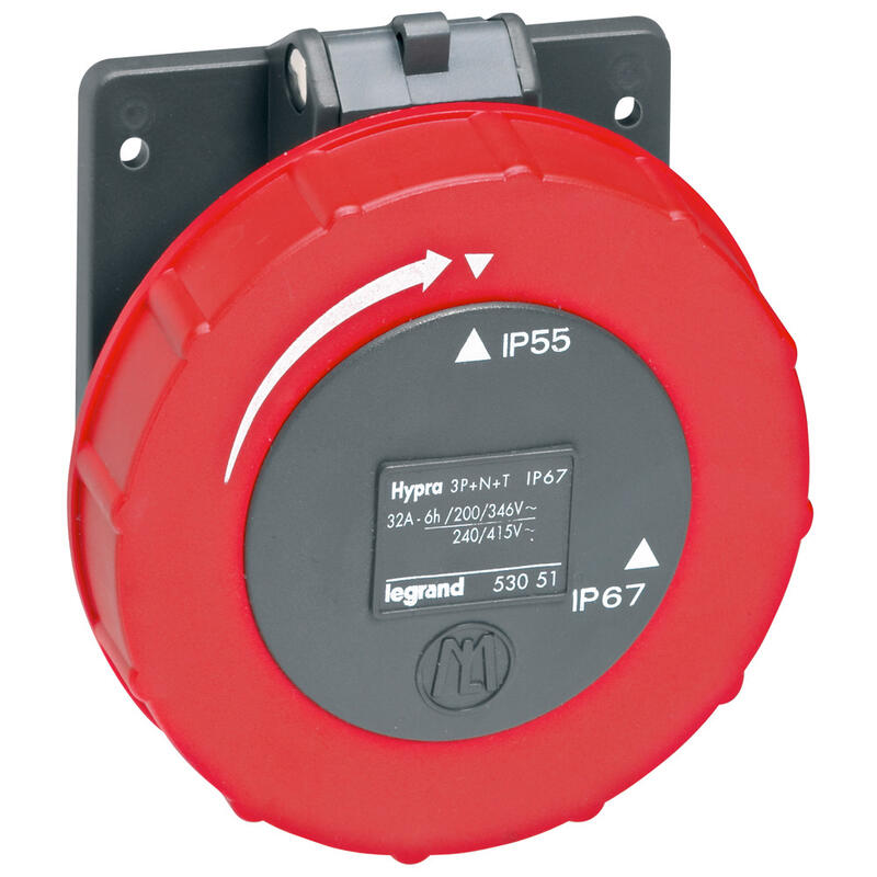 [LEGRAND] Prise a entraxes unifies Hypra 3P+T 32A IP66/67-55 380V/415V