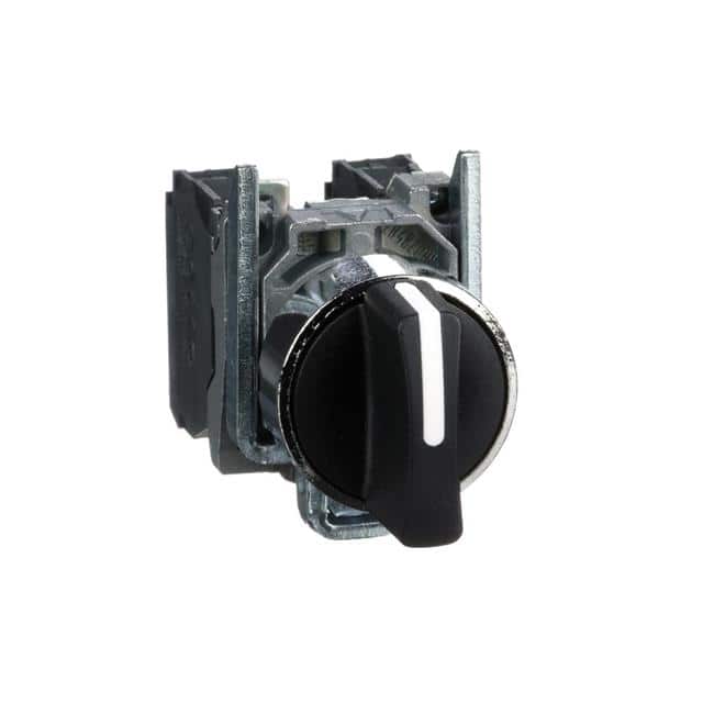 [SCHNEIDER] Bouton tournant noir 3 positions Ø22 rappel au centre 2F
