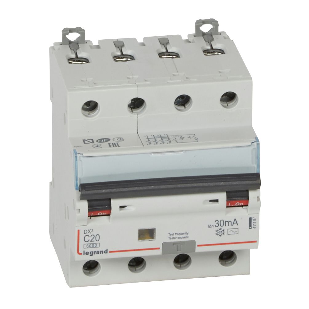 [LEGRAND] Disjoncteur différentiel 4P 25A Vigi 30mA Courbe C Type AC [DX³6000]