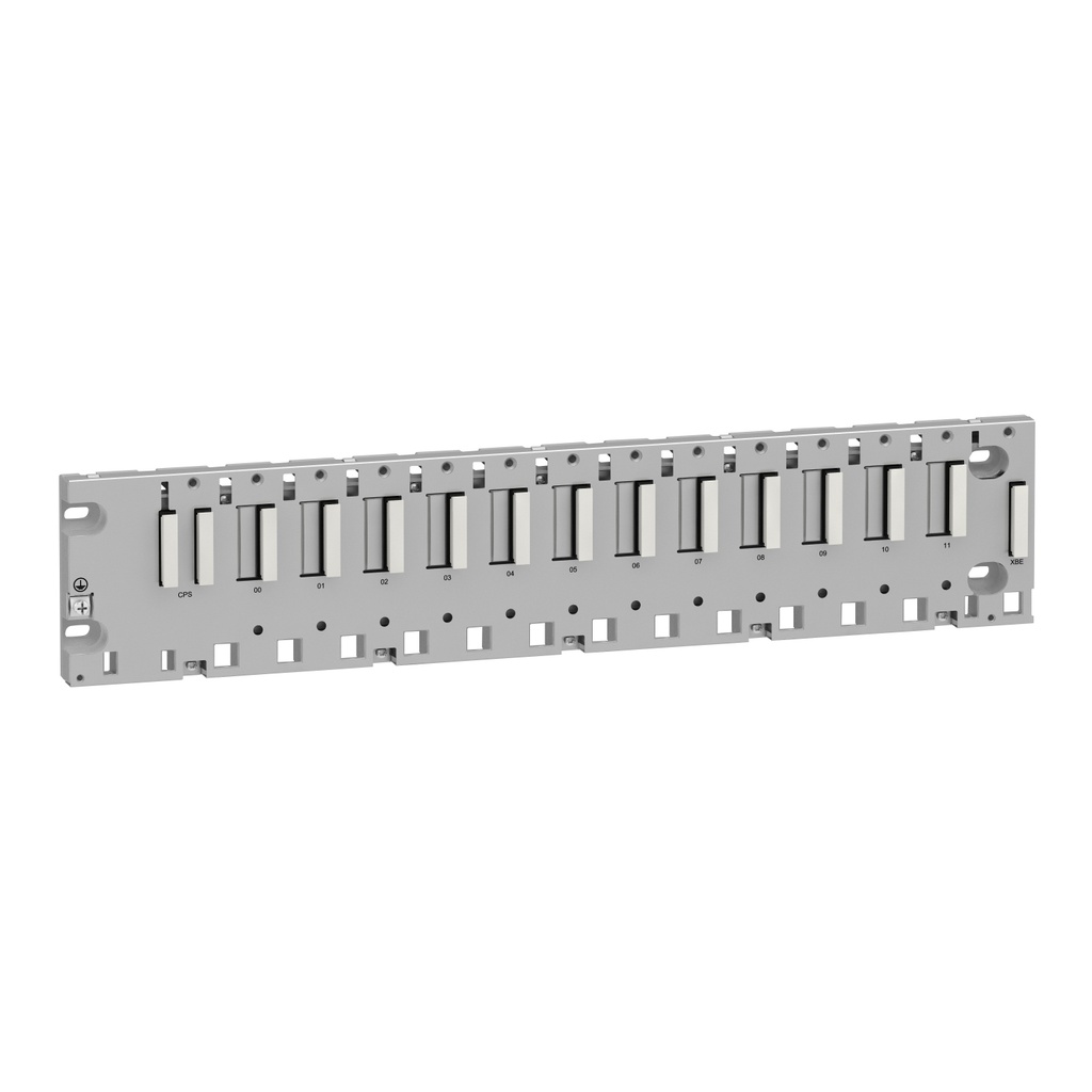 Rack 12 positions Ethernet pour M340 - 12 bus X - IP20