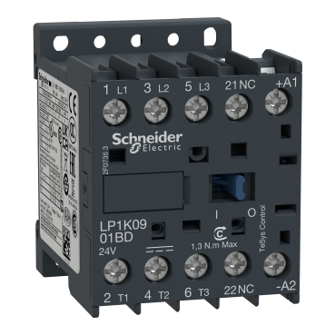 Contacteur de puissance 3P 9A 440V 24Vdc 1NO