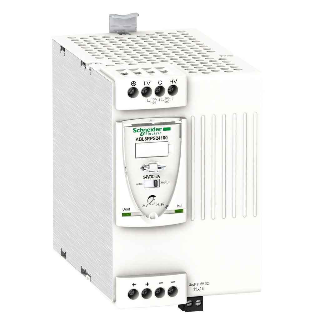 Alimentation à découpage 10A 200 à 500V mono/biphasé - 24Vcc