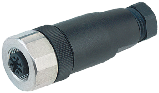 [MURR ELEKTRONIK] Connecteur femelle droit M12 5 pôles avec bague V4A