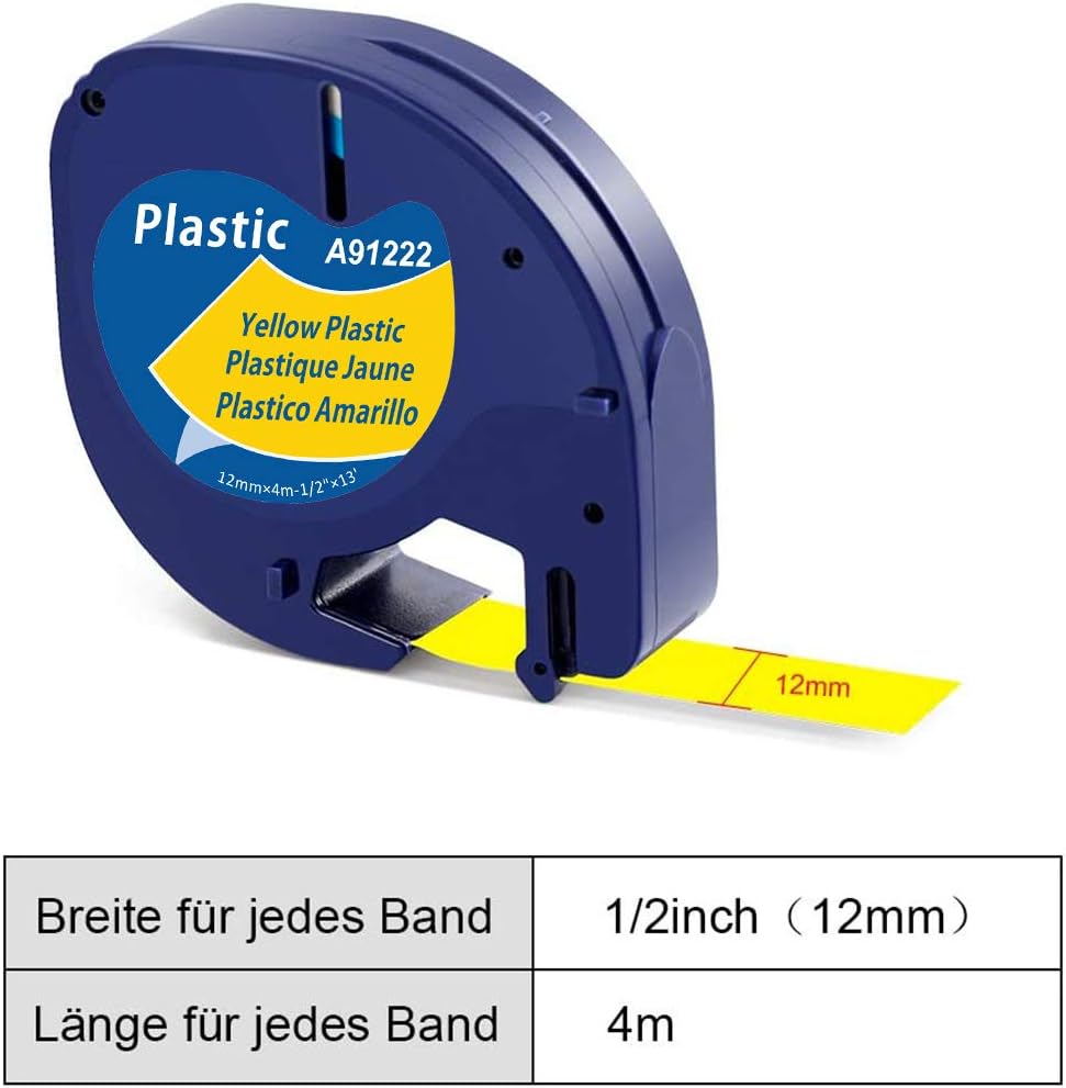 Etiquette souple en nylon jaune 12mm (copie)