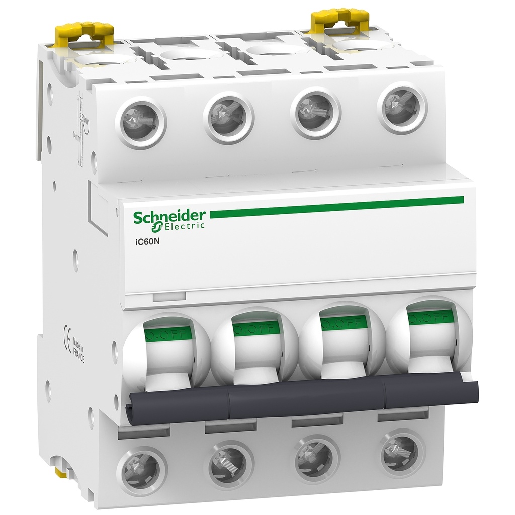 Disjoncteur 4P 32A courbe C avec pouvoir de coupure 6kA/10kA [iC60N]