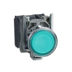 [SCHNEIDER] Bouton poussoir lumineux vert 1F+1O [Ø22]