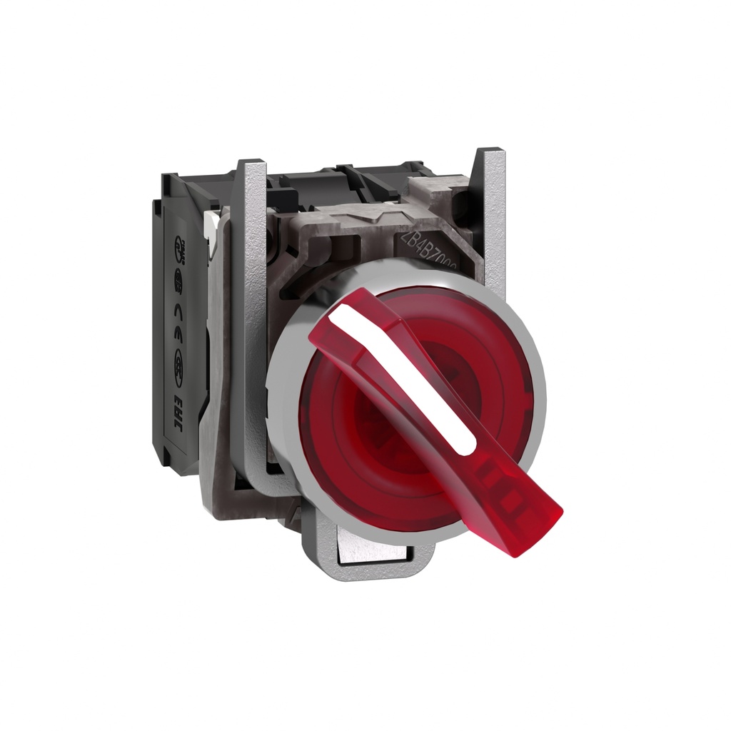 Bouton tournant lumineux 2 positions fixes vertes 1O+1F - 230V (copie)