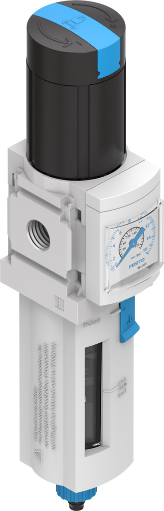 Filtre régulateur de pression d'air MS4-LFR-1/4-D6-ERV-AS
