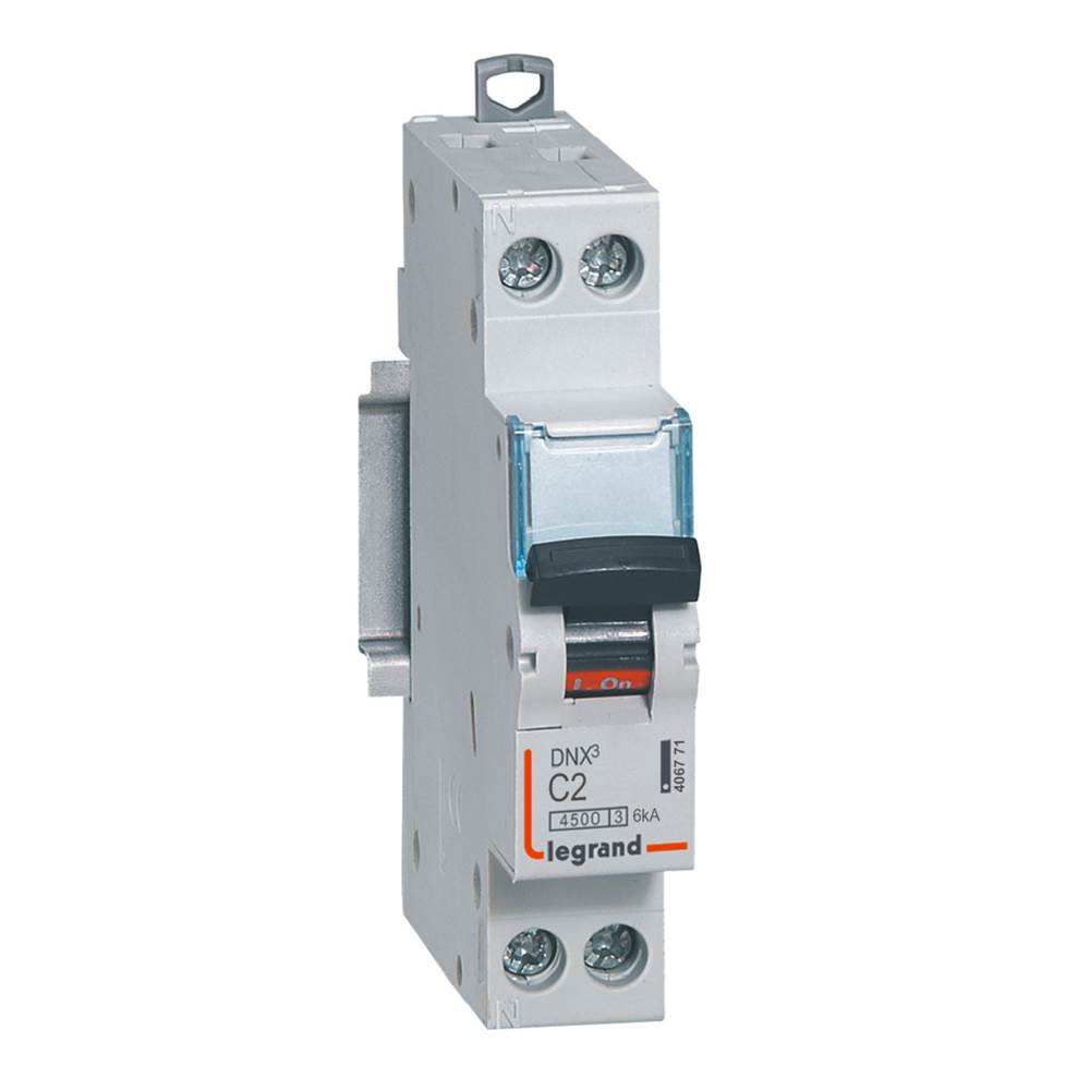 Disjoncteur 1P+N 2A 230V Courbe C
