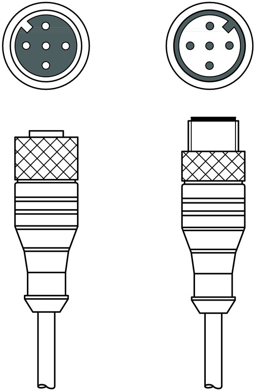 Câble de liaison KDS S-M12-5A-M12-5A-P1-006