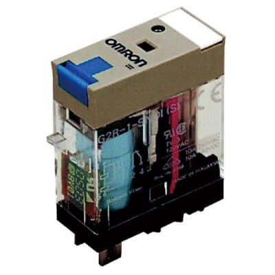 Relais de puissance enfichable 24Vdc 10A 1F avec indicateur LED et bouton de test