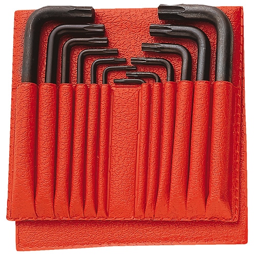Jeu de 12 clés mâles coudées TORX en trousse