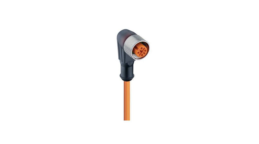 [LUMBERG AUTOMATION] Cable connecteur coudé M12 femelle 4 pôles 5m