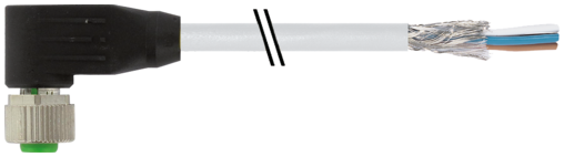 Cable connecteur coudé M12 femelle 4 pôles 15m (copie)