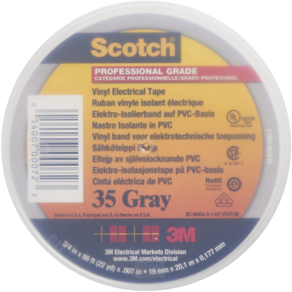 [3M] Scotch 35 ruban isolant électrique 19mmx20m Bleu (copie)
