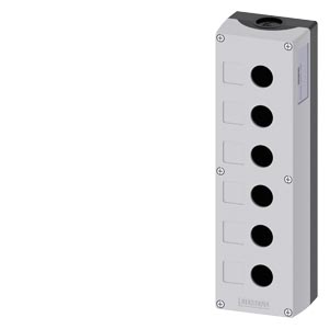 [SIEMENS] Boitier vide pour bouton de commande D=22mm 85x280x64mm avec 6 emplacements