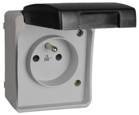 Prise apparente 2P+T 16A  250V