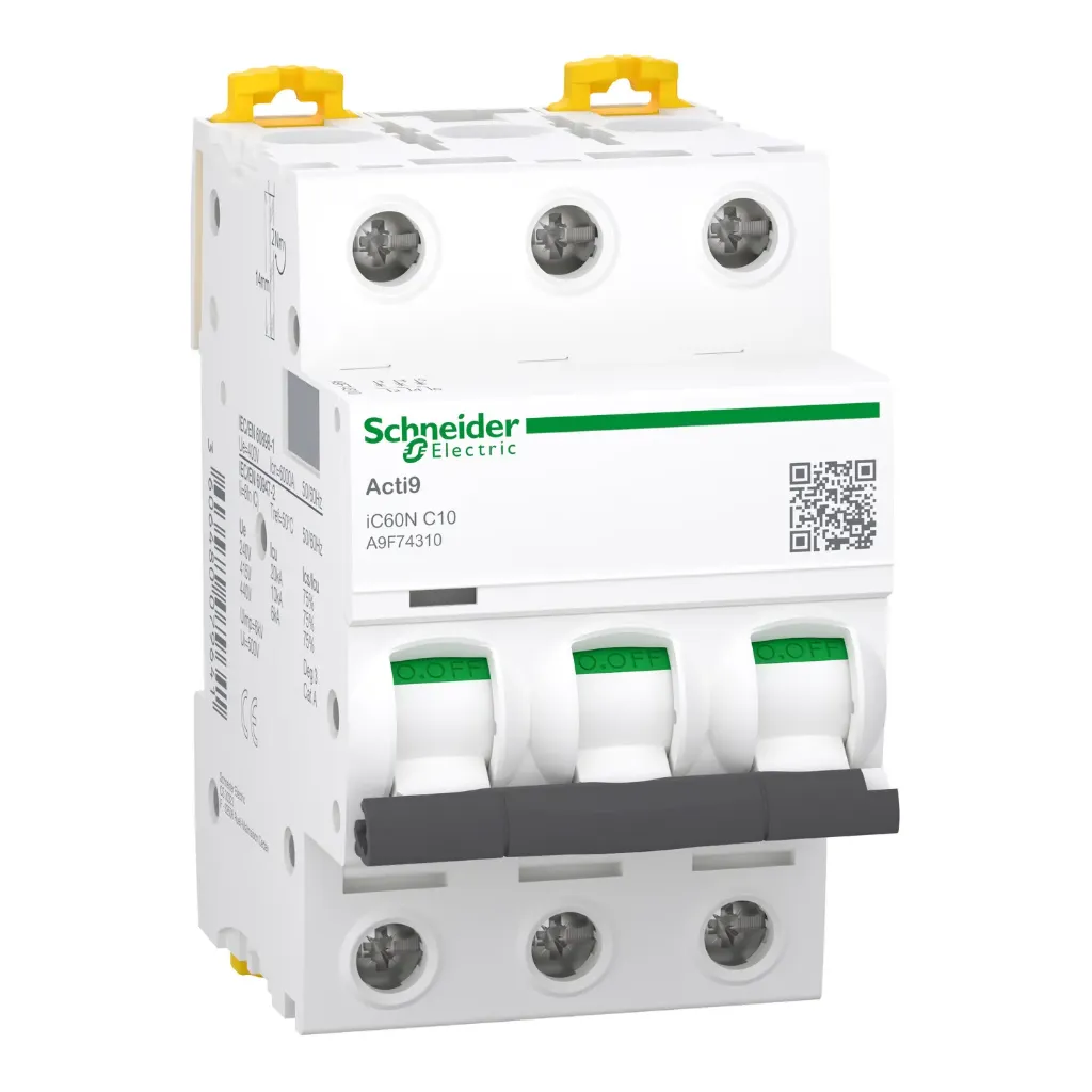 [SCHNEIDER] Disjoncteur 3P 10A courbe C avec pouvoir de coupure 6kA/10kA [iC60N]