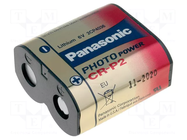 [PANASONIC] Pile CRP2 Lithium 6V 1600mAh