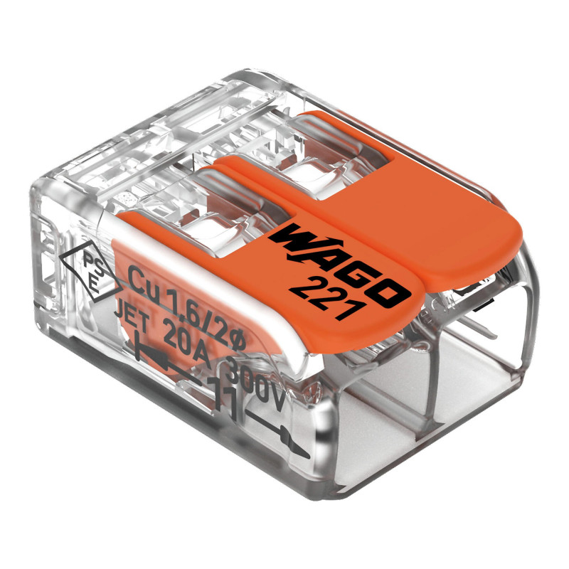 [WAGO] Connecteur électrique 2 entrées de 0.5 à 4mm²