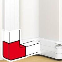 Angle plat 90° pour goulotte à clippage direct Mosaic 50x180mm