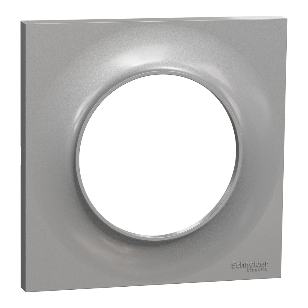 [SCHNEIDER] Plaque de finition pour 1 poste aluminium [ODACE]