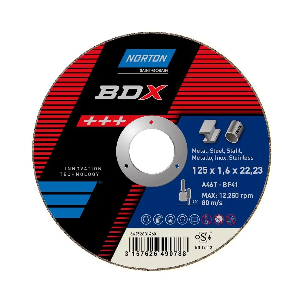 Disque à tronçonner BDX sur métal et inox 230x3,2x22,23 (diamètre, epaisseur, alésage) 