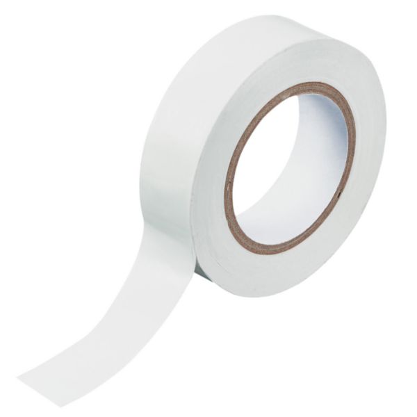 Ruban adhésif isolant en PVC dimensions 15x10mm blanc