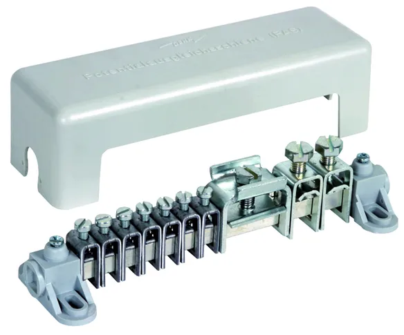 Barre équipotentielle R15 avec bornes de jonction [PAS AH RK 7x25 2x8.10 1XFL30]