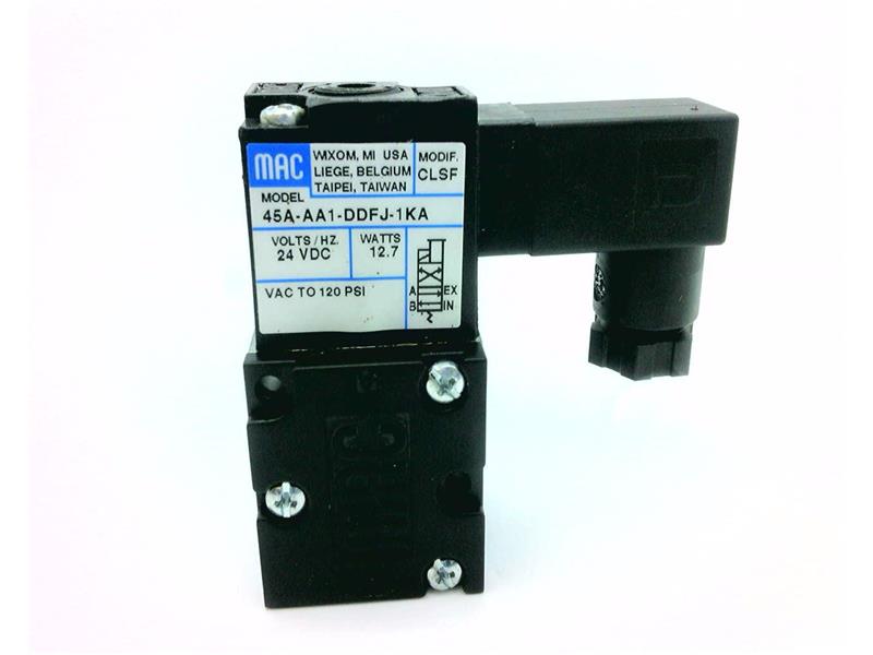 [MAC] Vannes Série 45A-A 24VDC 12.7W clapet à 4 voies  1/8 Pouce