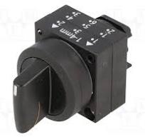 [SIEMENS] Commutateur rotatif 3 positions rond plastique noir à accrochage avec support D=22mm