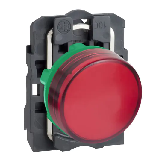 Voyant lumineux DEL Ø22mm rouge 24V à vis intégré