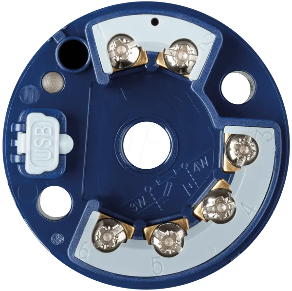 Transmetteur de mesure Ø44mm 35 V, -100 °C→200 °C pour courant de sortie Pt100 [707050/8-06/000]