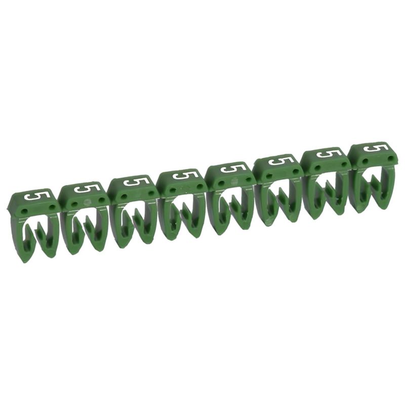 [LEGRAND] Repère CAB 3 pour filerie 4mm² à 6mm² avec chiffre 5 vert