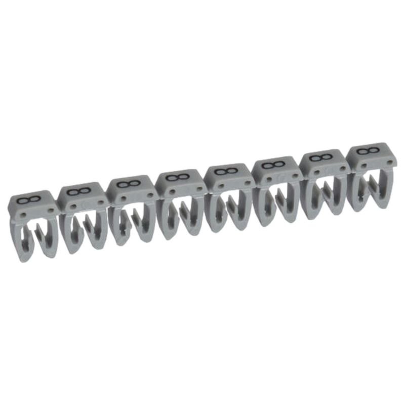 [LEGRAND] Repère CAB 3 pour filerie 4mm² à 6mm² avec chiffre 8 gris