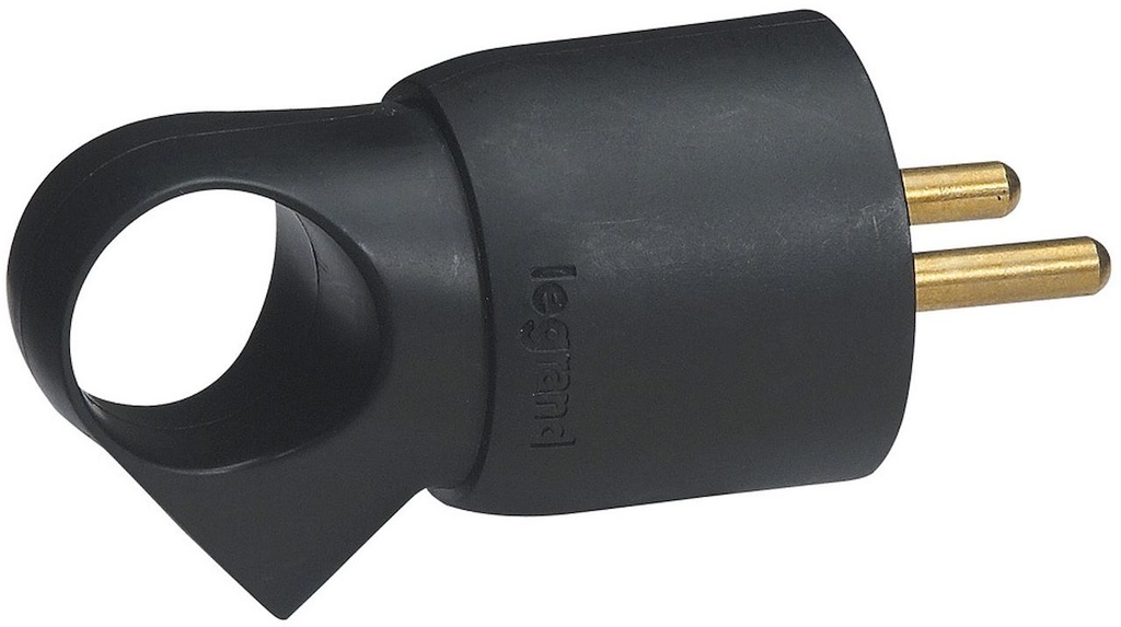 Fiche femelle plastique 16A 250V 2P+T noir