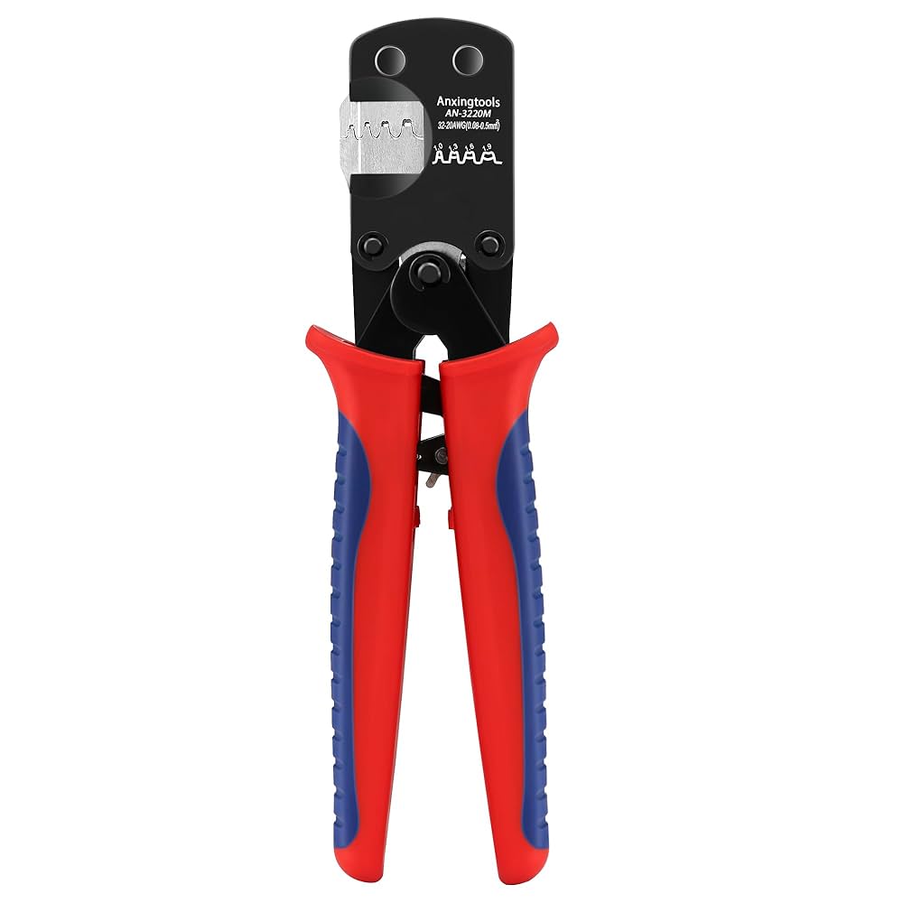 [ANXINGTOOLS] Pince à sertir à micro connecteur 0,03-0,52mm² 32-20 AWG pour D-Sub corps ouvert pour Molex JST, JAE