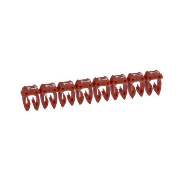 Repère CAB 3 pour filerie 1,5mm² à 2,5mm² avec chiffre 4 rouge 