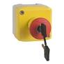 [SCHNEIDER] Boitier arrêt d'urgence rouge à bouton poussoir tournant a clé 1F+1O D=40mm [XAL]