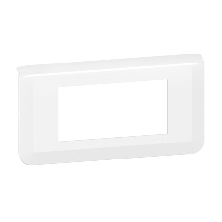 Plaque de finition horizontal mosaïque pour 4 modules blanc