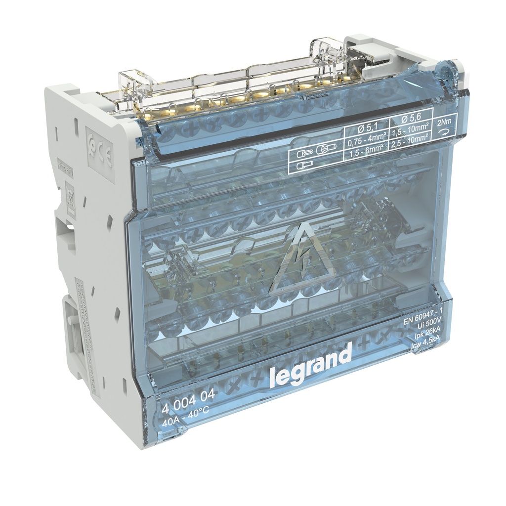 [LEGRAND] Répartiteur 4P 40A 12 départs 6 modules