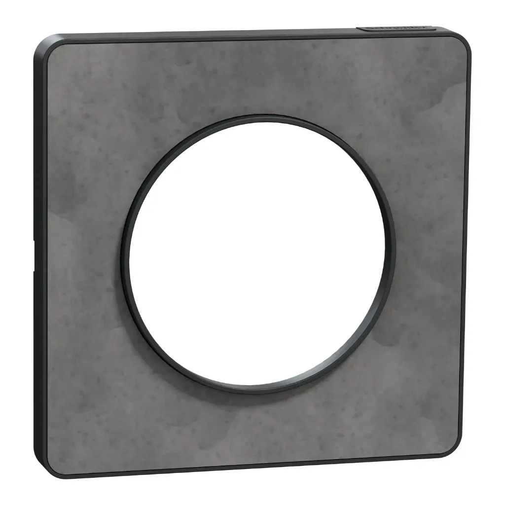 Plaque de finition pour 1 poste ardoise avec liseré anthracite [ODACE]