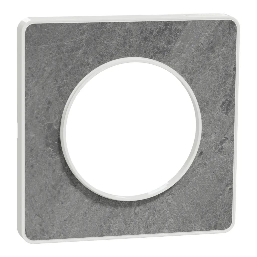 Plaque de finition pour 1 poste pierre galet avec liseré blanc [ODACE] (copie)