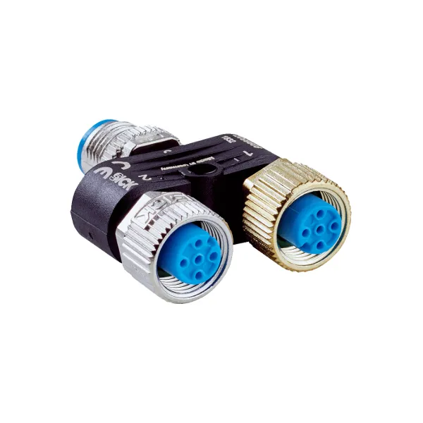 Connecteur de jonction en Y et en T male M12 5P, femelle M12 4P [YM2A15-000S01FY2A4]