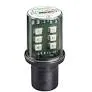 Ampoule LED protégée BA 15d, verte lumière fixe 24V CA/DC